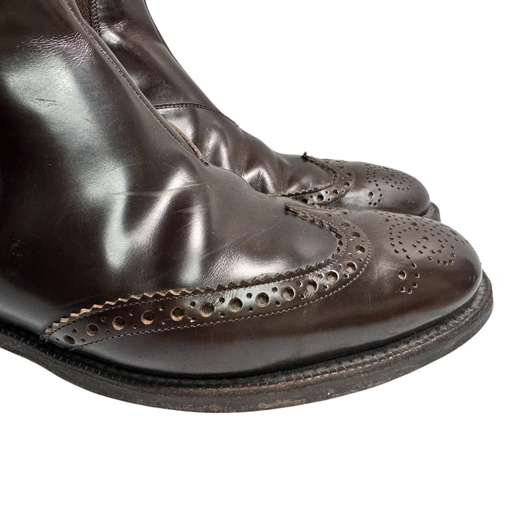 Church's Ketsby Leather Wingtip Broque Chelsea Boots Dark Brown 10